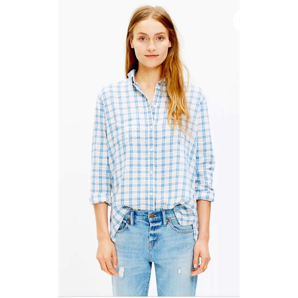 Madewell Flannel Oversized plaid Boyshirt